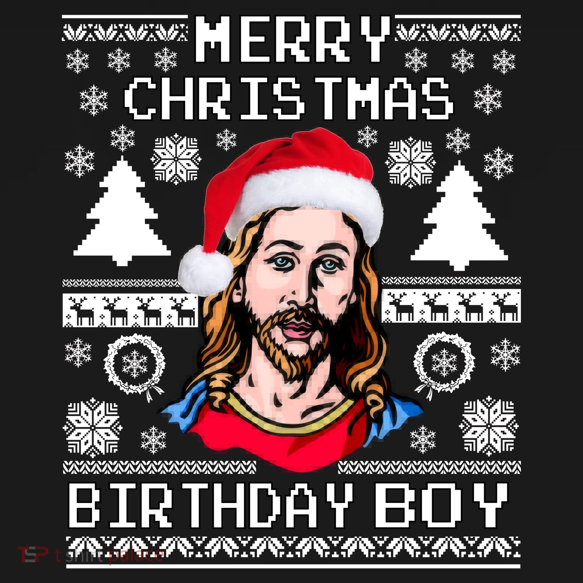 Jesus Birthday Ugly Christmas Sweater Tank Top
