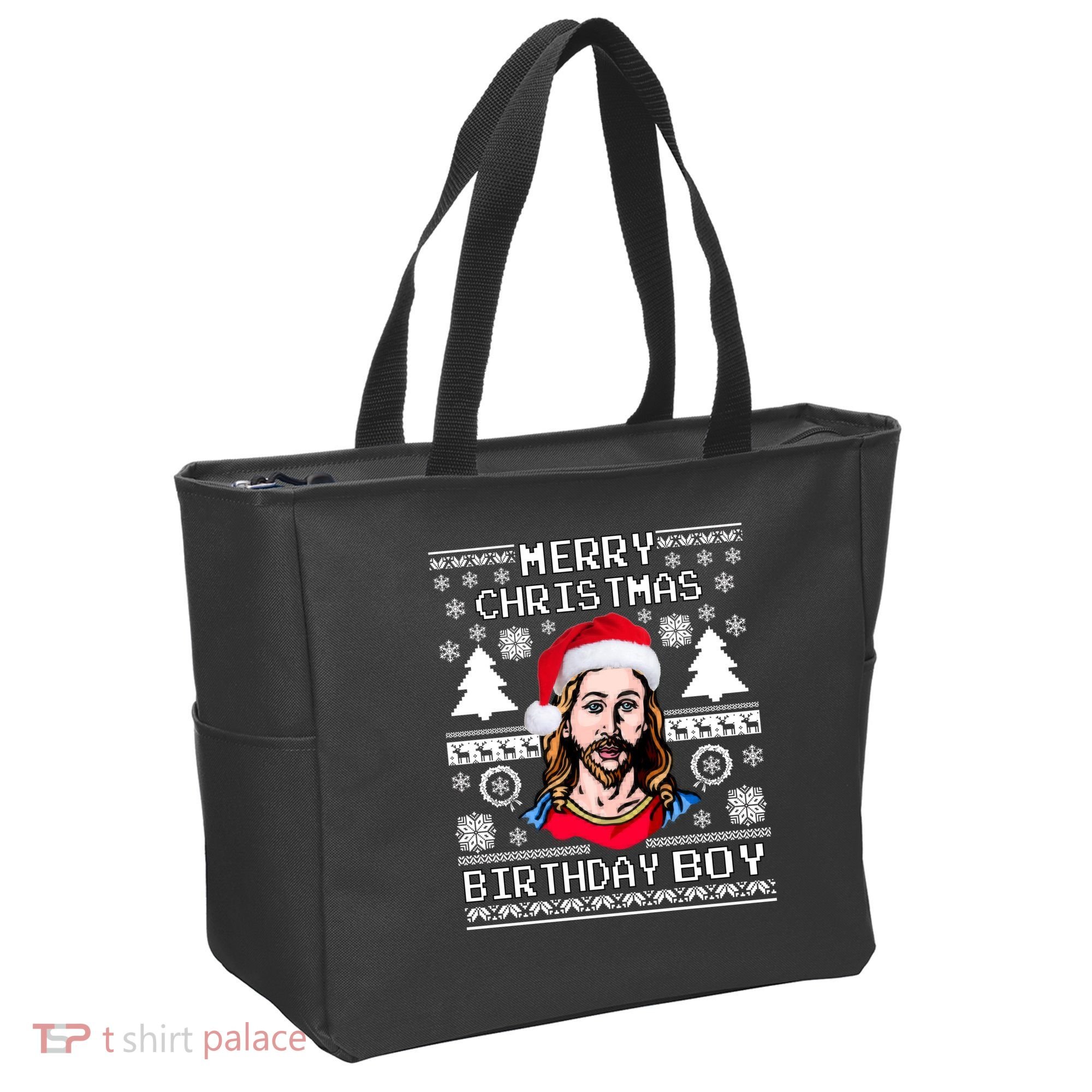 Jesus Birthday Ugly Christmas Sweater Tote Bag