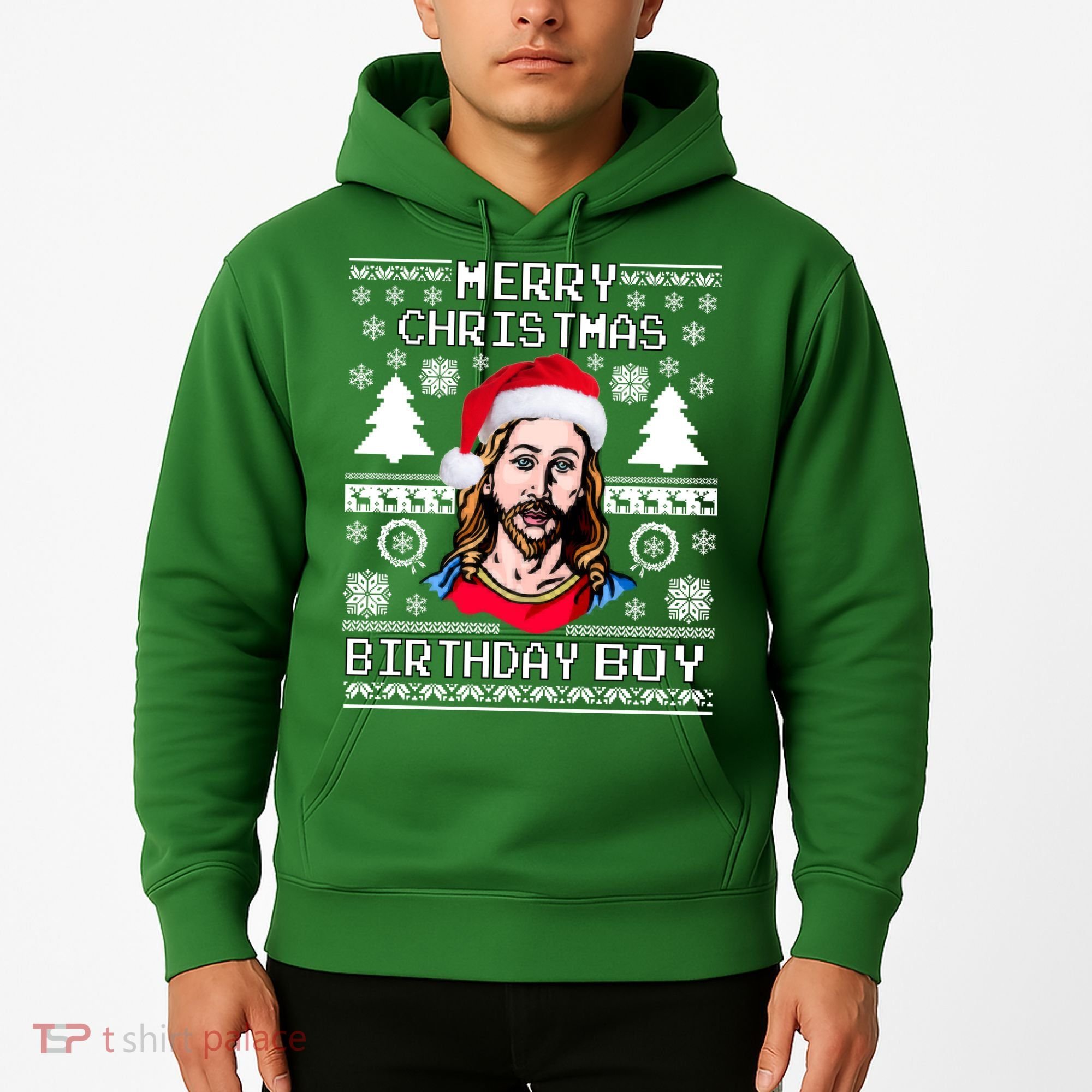 Jesus Birthday Ugly Christmas Sweater Hoodie