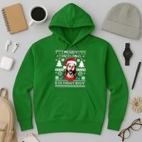 Jesus Birthday Ugly Christmas Sweater Hoodie thumb 3