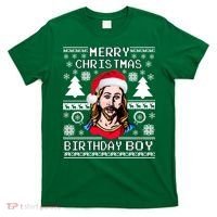 Jesus Birthday Ugly Christmas Sweater T-Shirt thumb 0