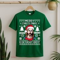 Jesus Birthday Ugly Christmas Sweater T-Shirt thumb 2