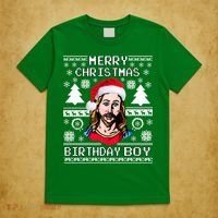 Jesus Birthday Ugly Christmas Sweater T-Shirt thumb 5