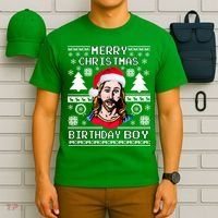 Jesus Birthday Ugly Christmas Sweater T-Shirt thumb 6