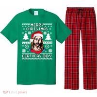 Jesus Birthday Ugly Christmas Sweater Pajama Set thumb 0