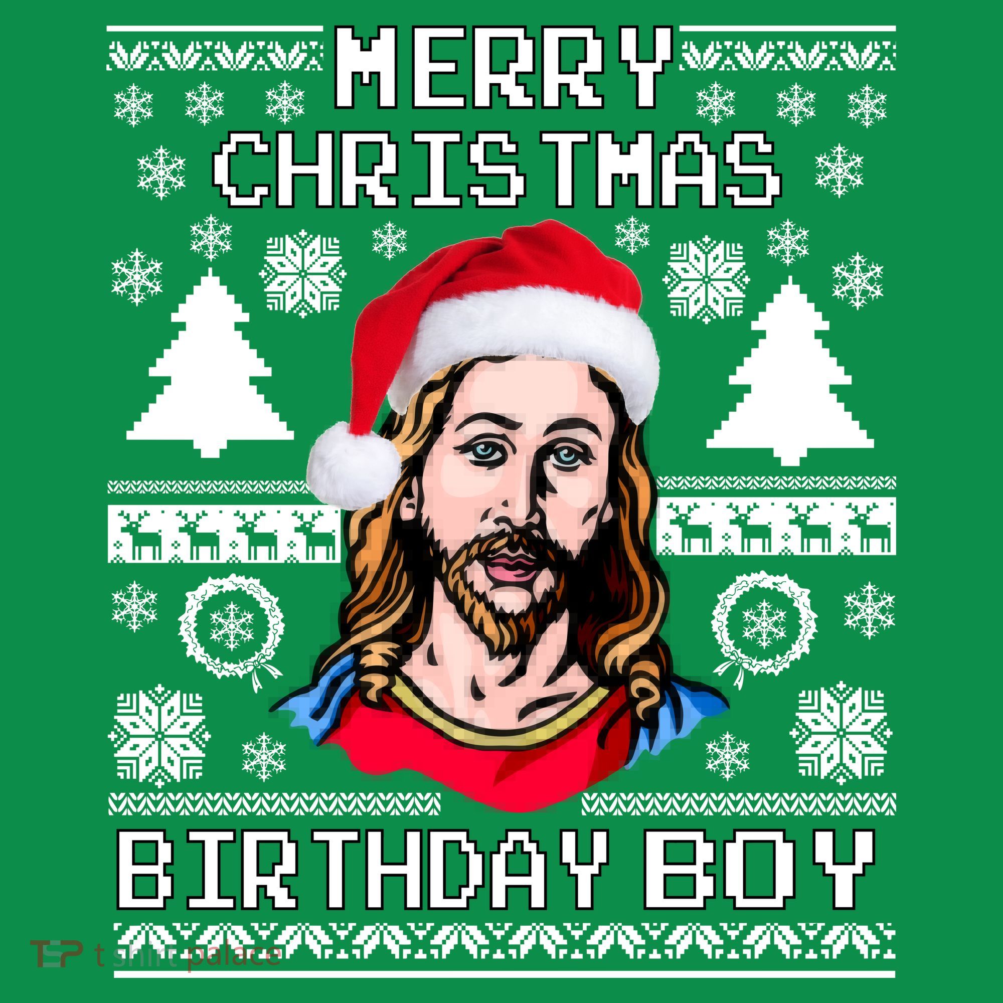 Jesus Birthday Ugly Christmas Sweater Ornament