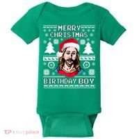 Jesus Birthday Ugly Christmas Sweater Baby Bodysuit thumb 0