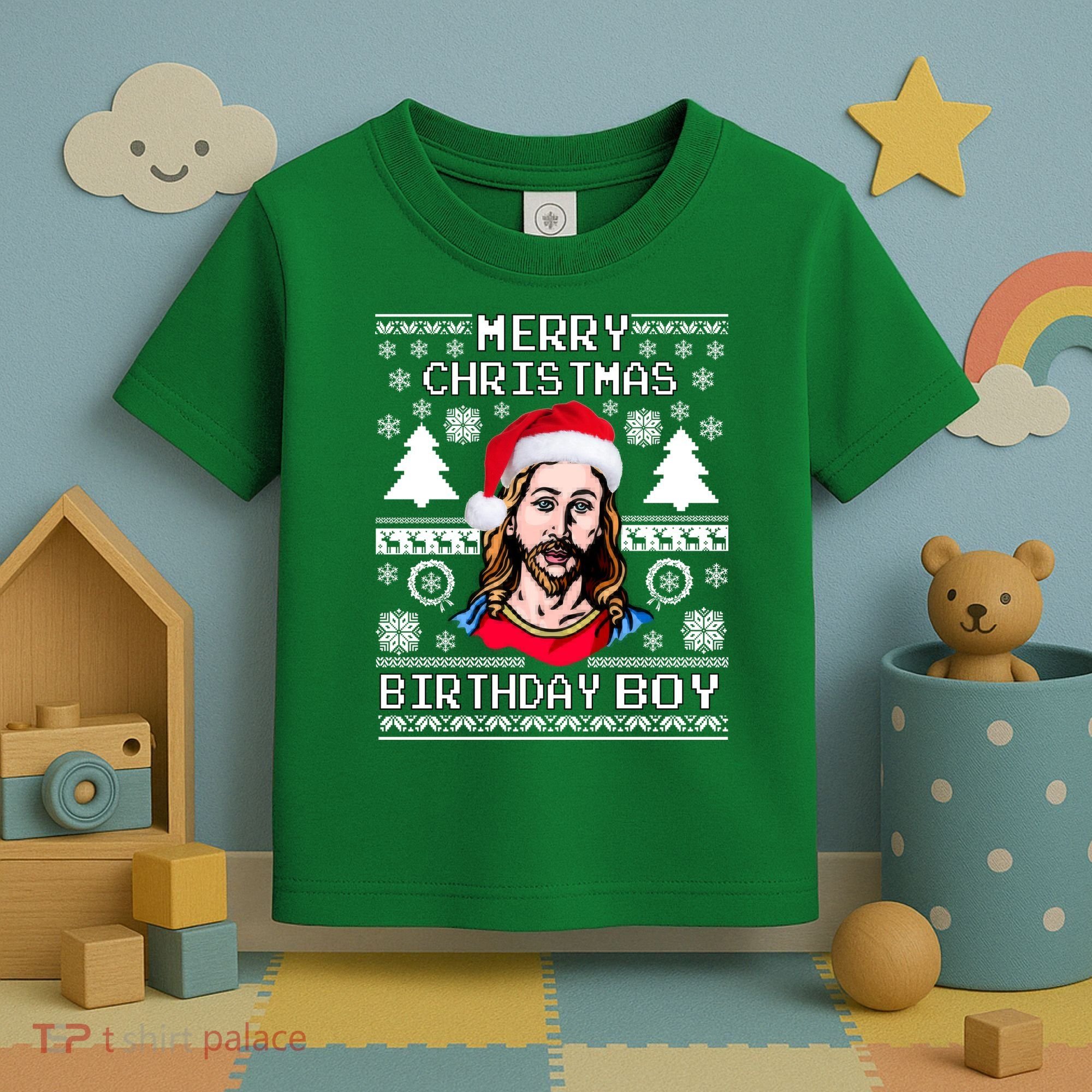 Jesus Birthday Ugly Christmas Sweater Toddler T-Shirt
