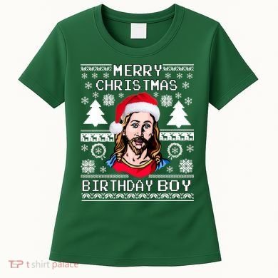 Jesus Birthday Ugly Christmas Sweater Women's T-Shirt