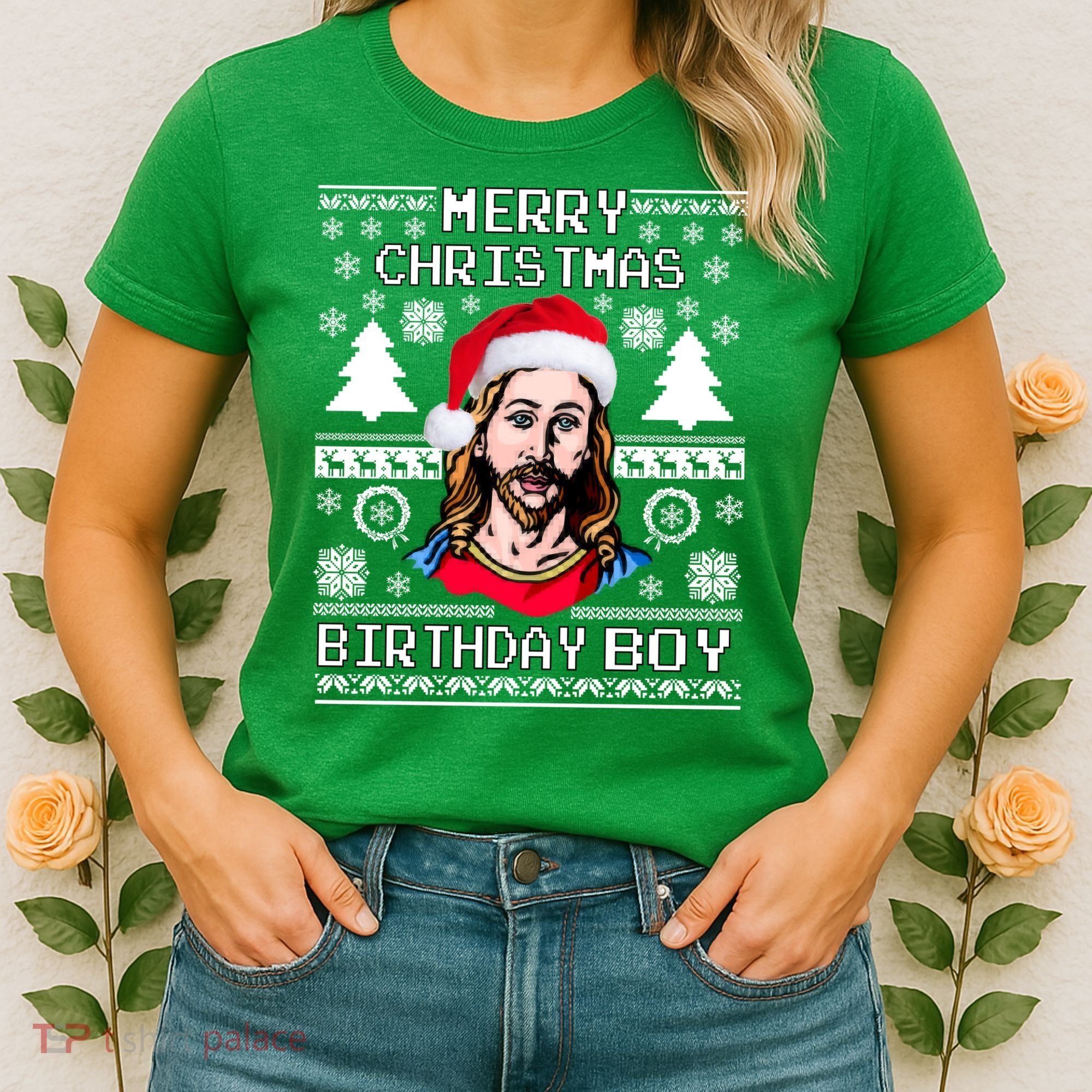 Jesus Birthday Ugly Christmas Sweater Women's T-Shirt
