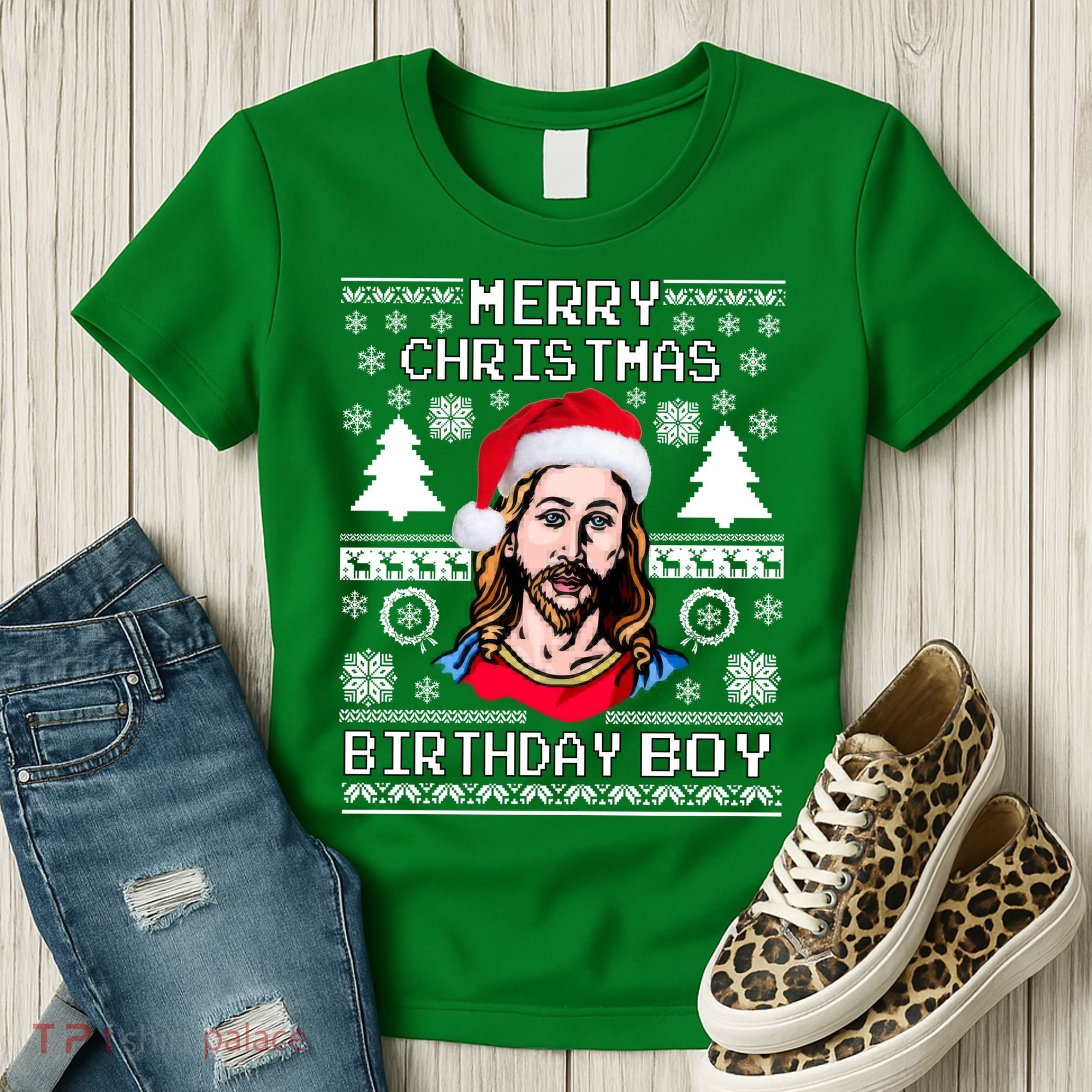 Jesus Birthday Ugly Christmas Sweater Women's T-Shirt