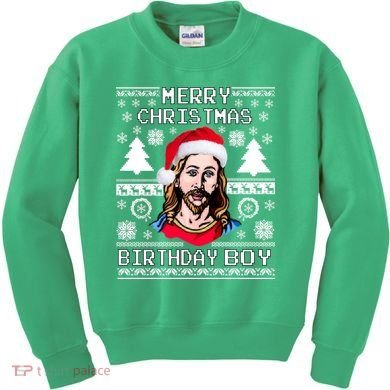 Jesus Birthday Ugly Christmas Sweater Kids Sweatshirt