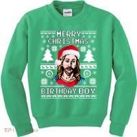 Jesus Birthday Ugly Christmas Sweater Kids Sweatshirt thumb 0