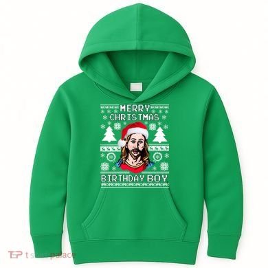 Jesus Birthday Ugly Christmas Sweater Kids Hoodie