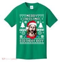 Jesus Birthday Ugly Christmas Sweater Kids T-Shirt thumb 0
