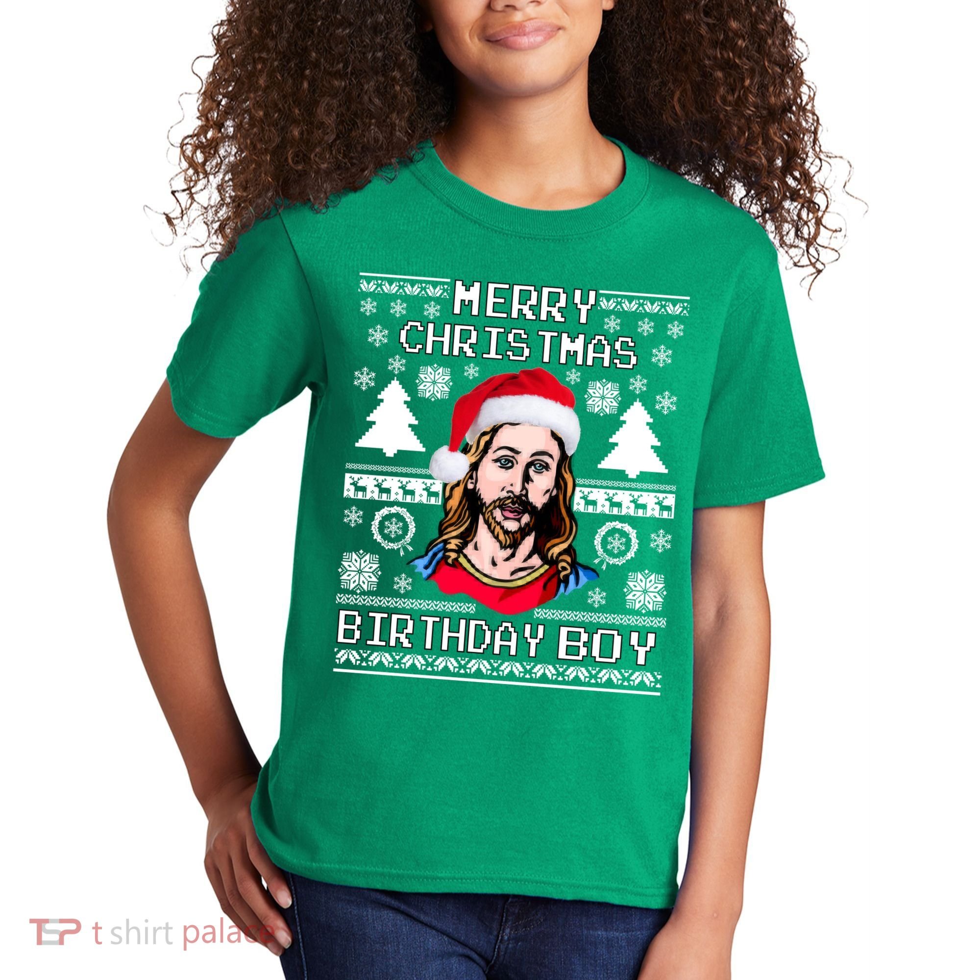 Jesus Birthday Ugly Christmas Sweater Kids T-Shirt