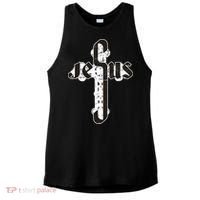 Jesus Christ Cross Faith Ladies PosiCharge Tri-Blend Wicking Tank thumb 0