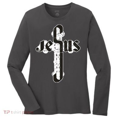 Jesus Christ Cross Faith Women's Long Sleeve Shirt