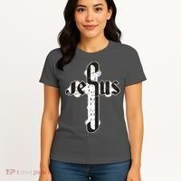 Jesus Christ Cross Faith Women's T-Shirt thumb 4
