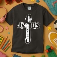 Jesus Christ Cross Faith Kids T-Shirt thumb 3