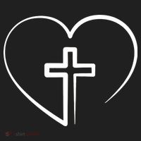 Jesus Christ Cross Heart Women's Sweatshirt thumb 2