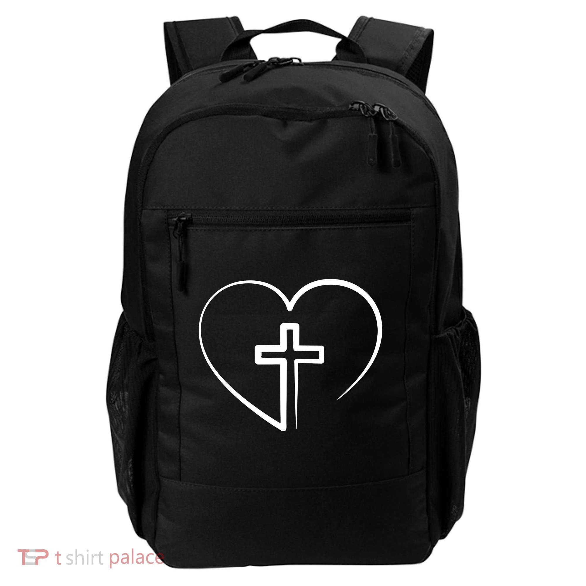 Jesus Christ Cross Heart Backpack