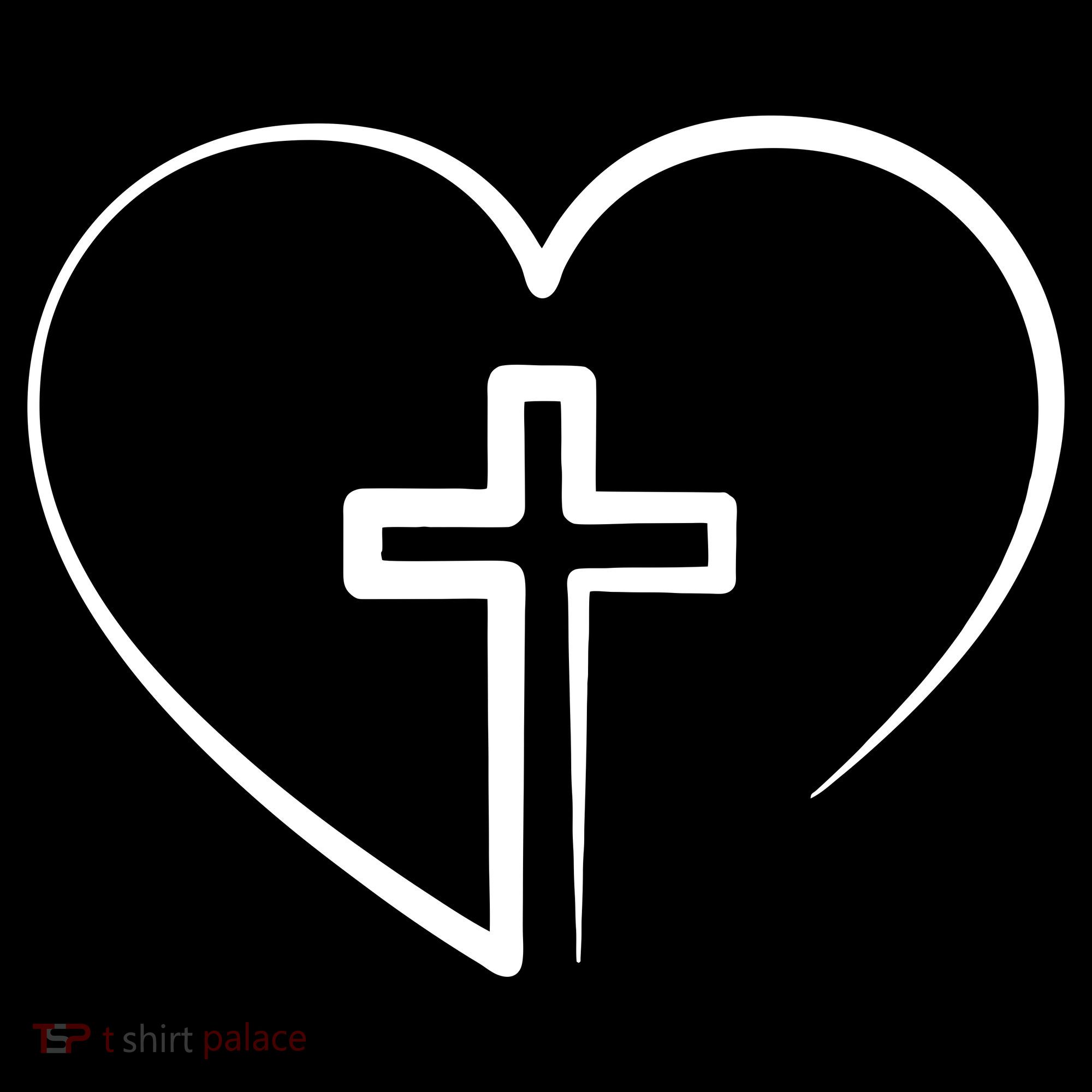 Jesus Christ Cross Heart Women's Hoodie