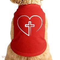 Jesus Christ Cross Heart Doggie Tank thumb 0