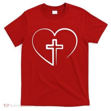 Jesus Christ Cross Heart T-Shirt