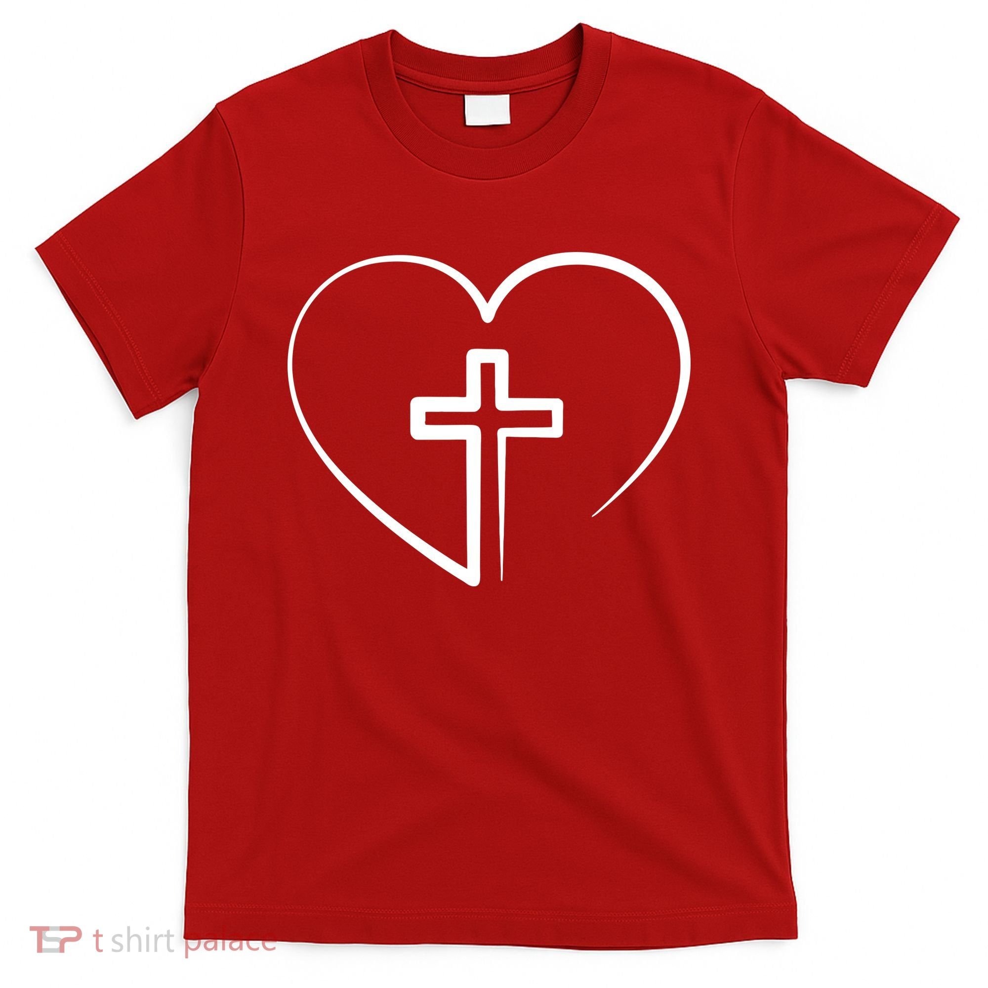 Jesus Christ Cross Heart T-Shirt