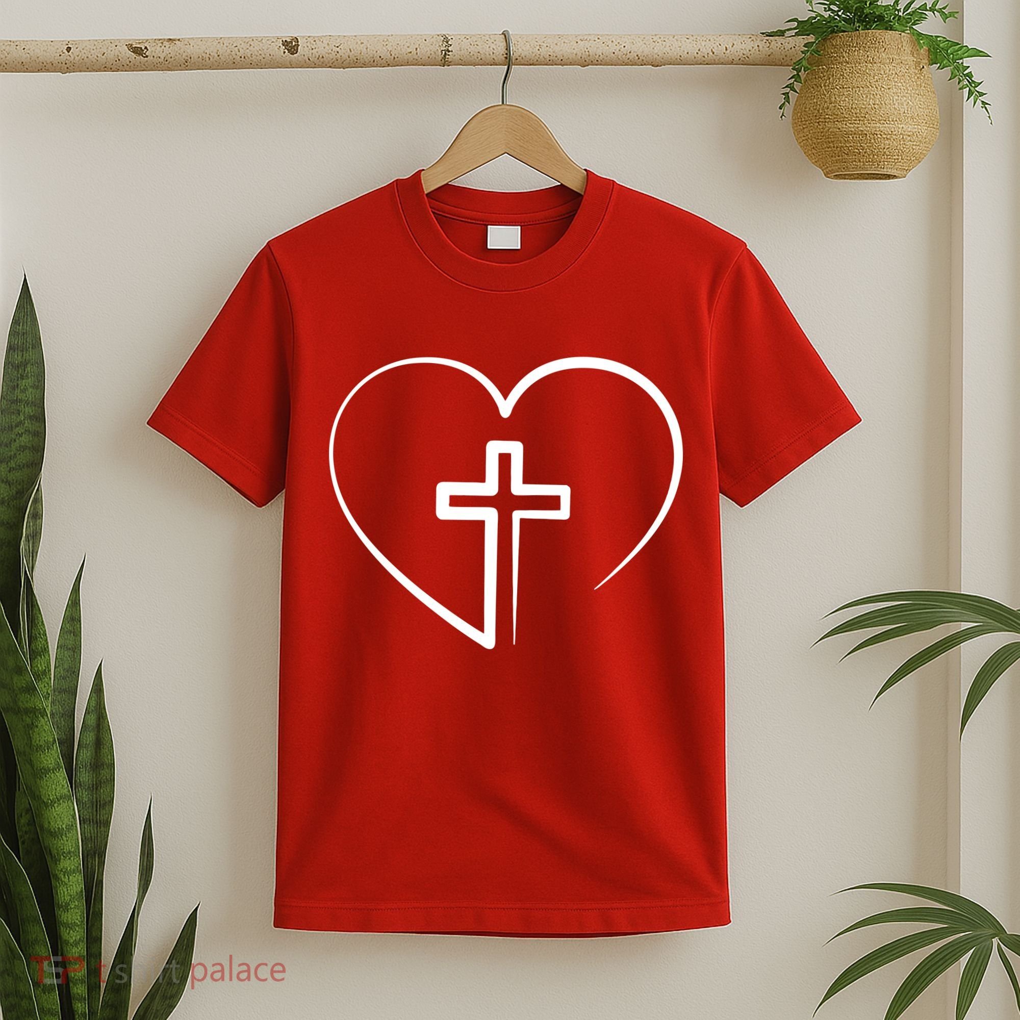 Jesus Christ Cross Heart T-Shirt
