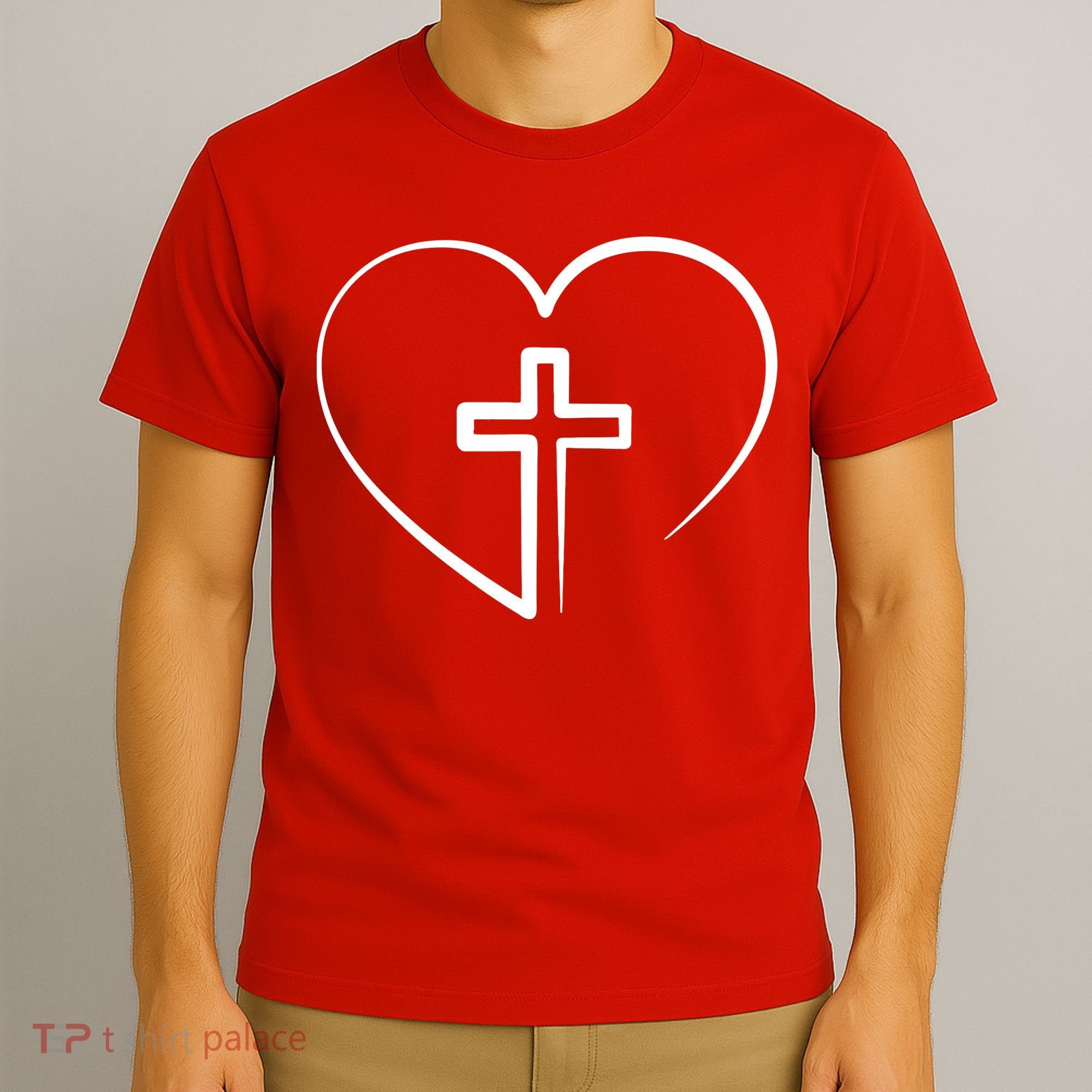 Jesus Christ Cross Heart T-Shirt