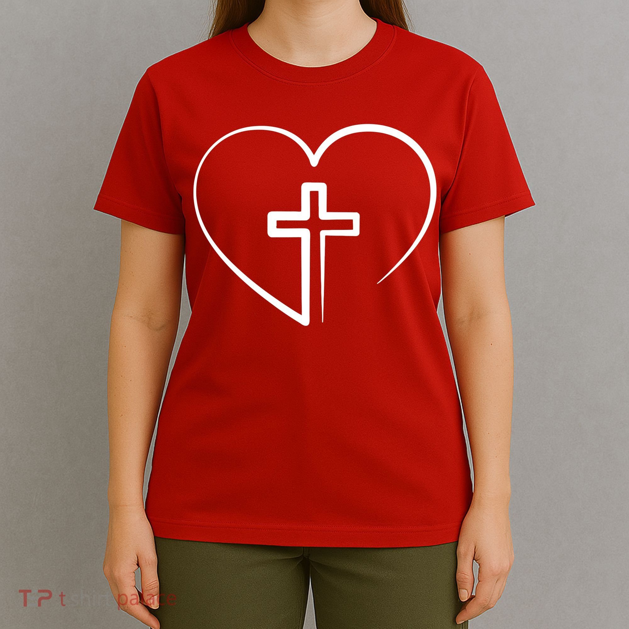 Jesus Christ Cross Heart T-Shirt