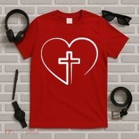Jesus Christ Cross Heart T-Shirt thumb 5