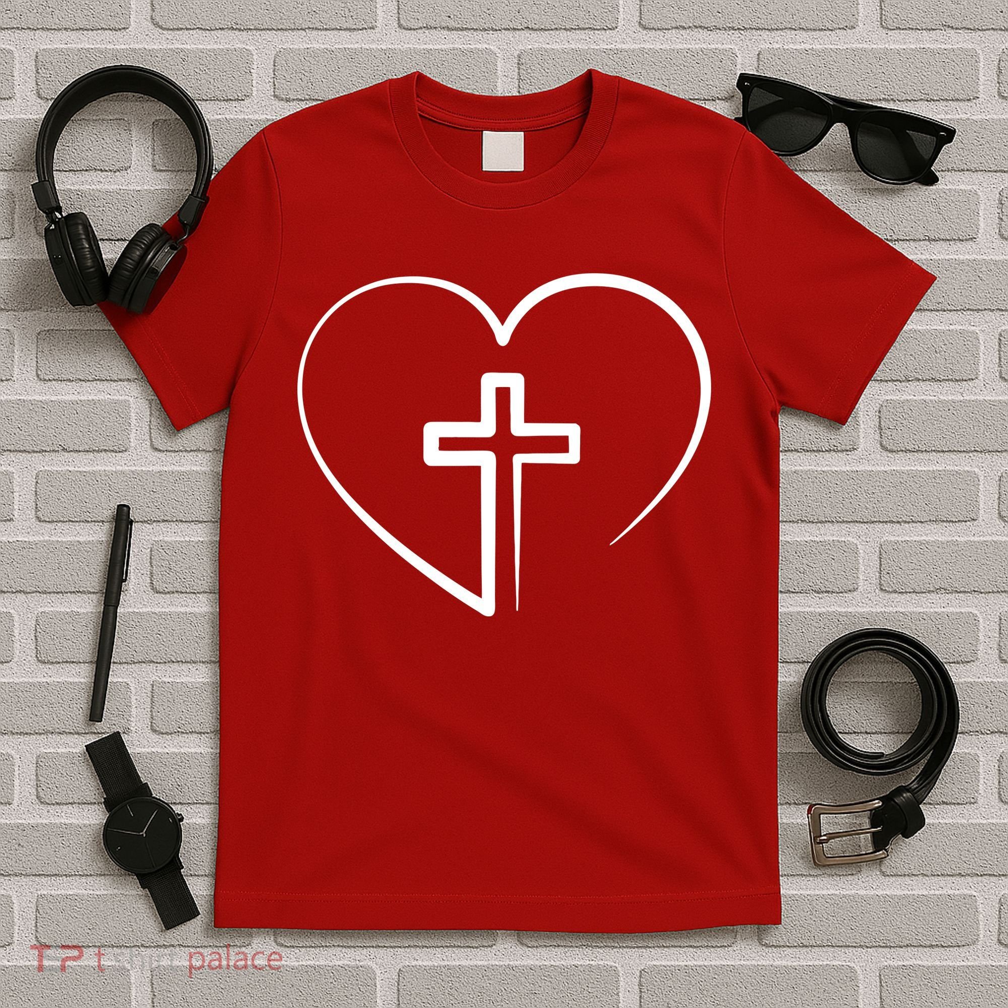 Jesus Christ Cross Heart T-Shirt
