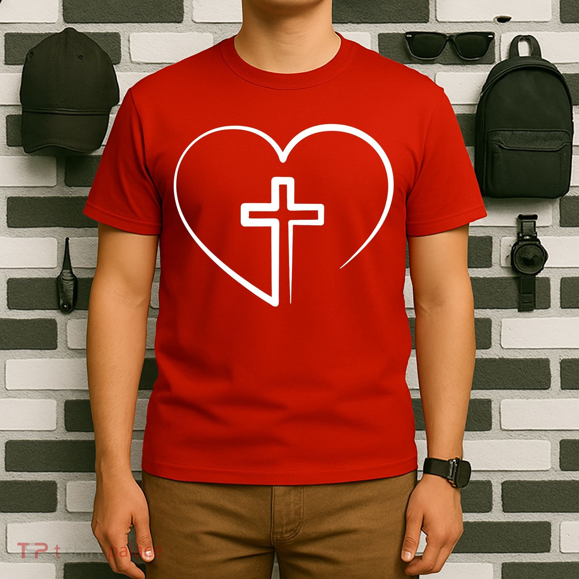 Jesus Christ Cross Heart T-Shirt