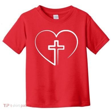 Jesus Christ Cross Heart Toddler T-Shirt