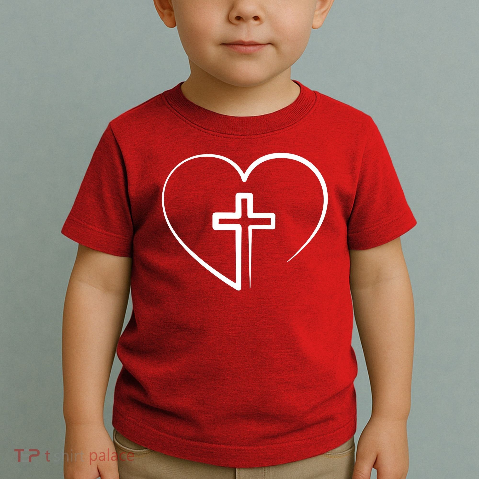 Jesus Christ Cross Heart Toddler T-Shirt