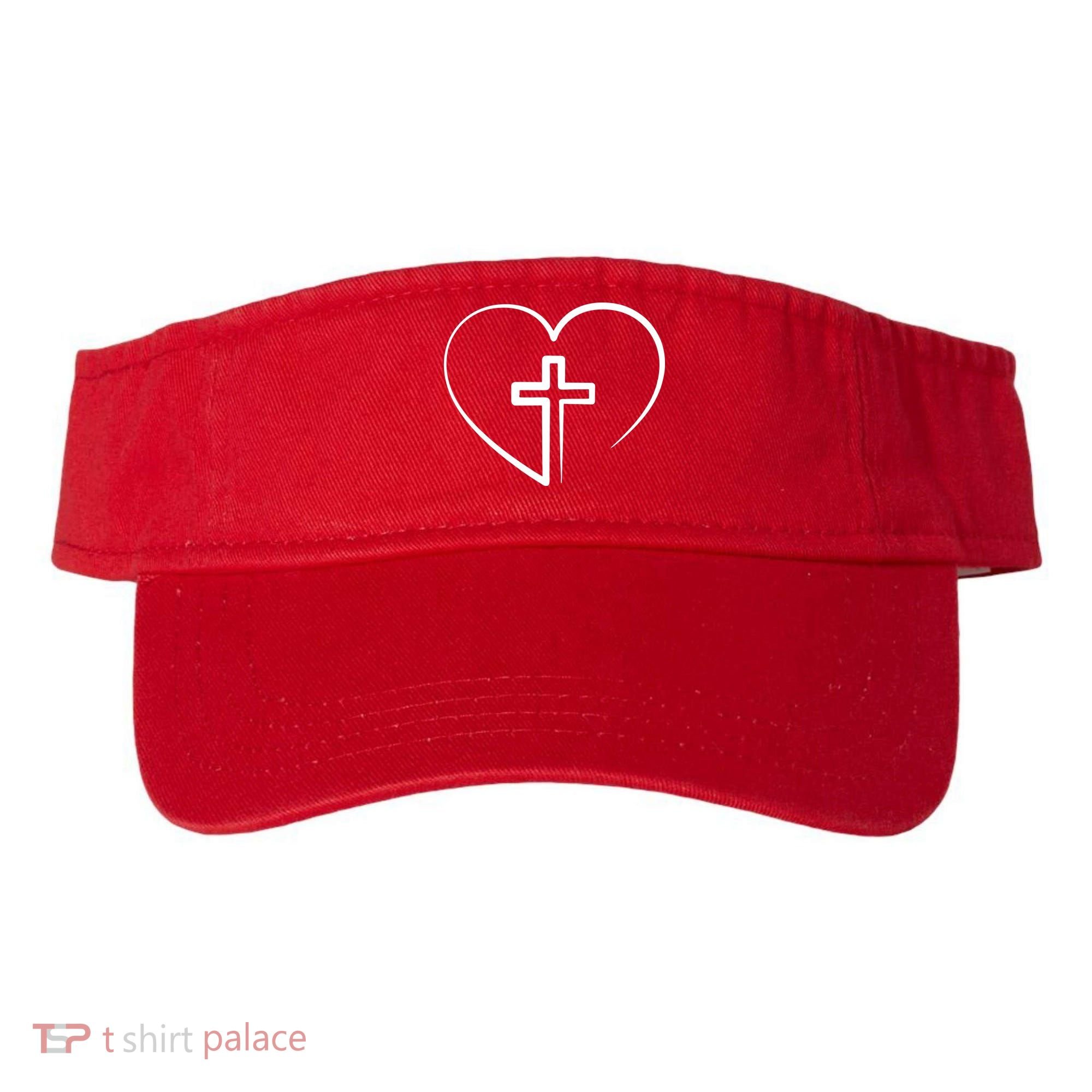 Jesus Christ Cross Heart Visor
