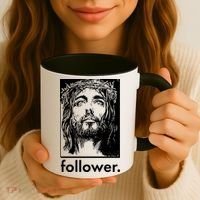 Jesus Christ Portrait Follower Coffee Mug thumb 3