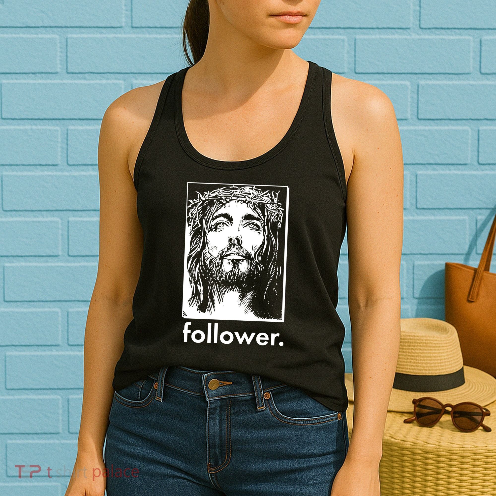 Jesus Christ Portrait Follower Women's Tank Top