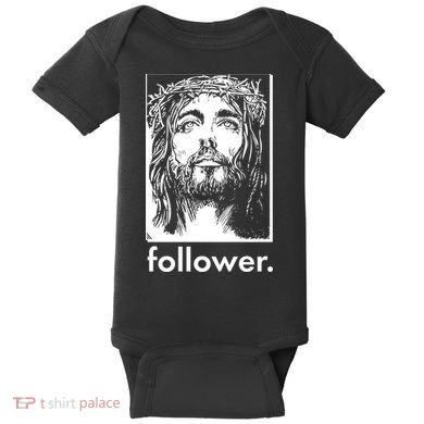 Jesus Christ Portrait Follower Baby Bodysuit