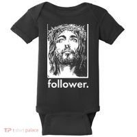 Jesus Christ Portrait Follower Baby Bodysuit thumb 0