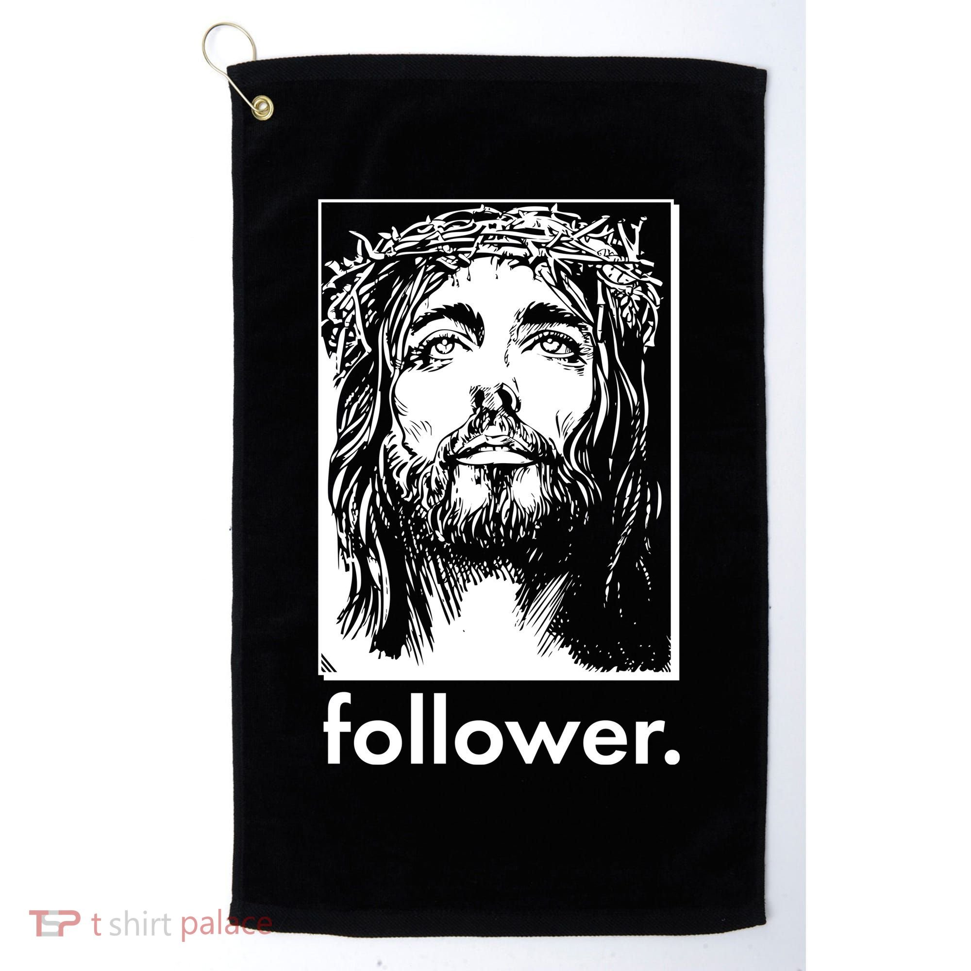 Jesus Christ Portrait Follower Golf Towel