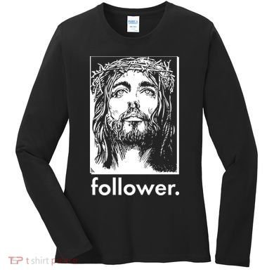 Jesus Christ Portrait Follower Women's Long Sleeve Shirt