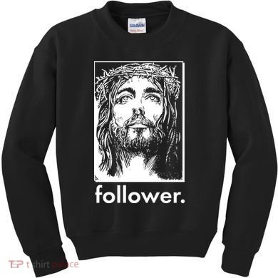 Jesus Christ Portrait Follower Kids Sweatshirt