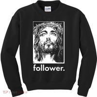 Jesus Christ Portrait Follower Kids Sweatshirt thumb 0