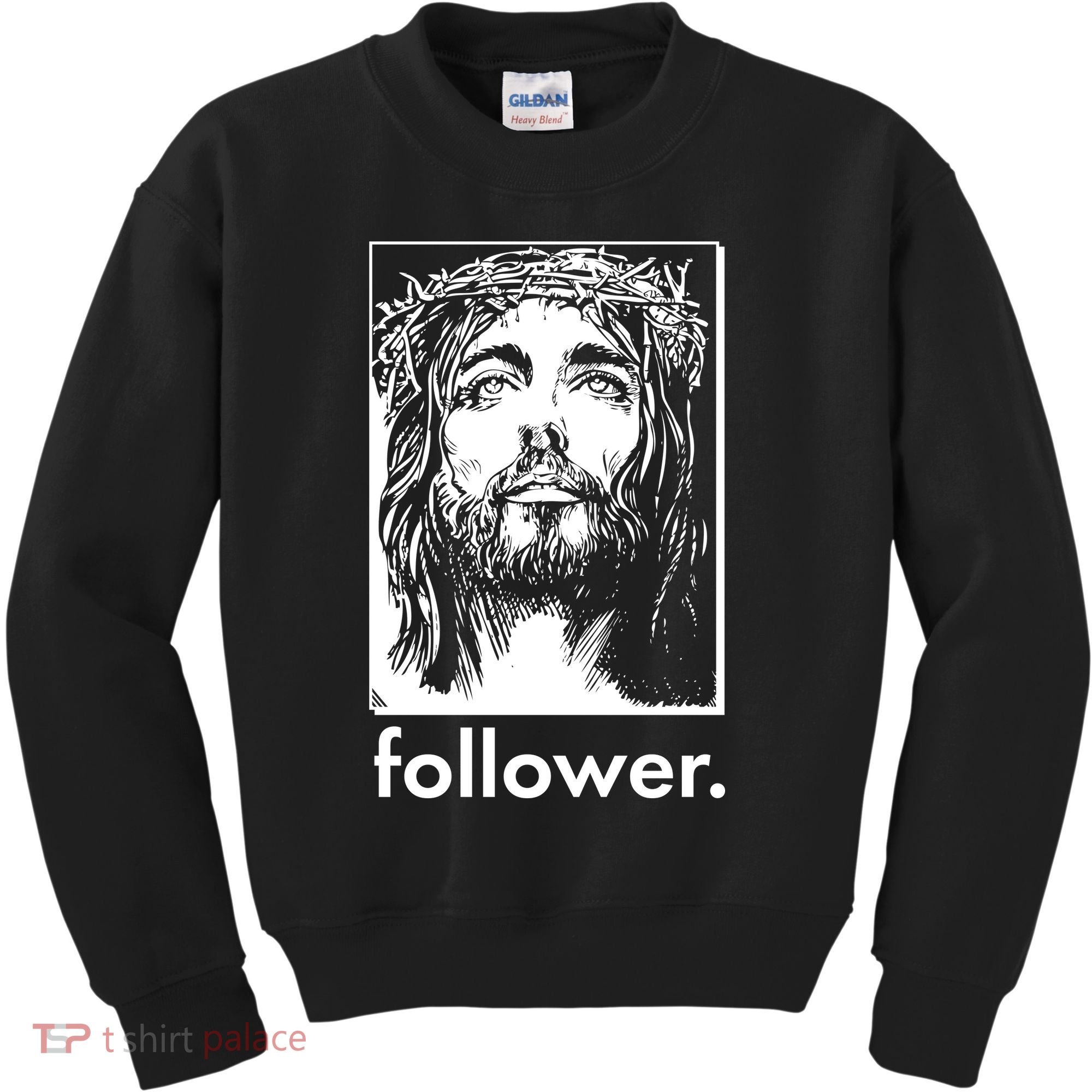 Jesus Christ Portrait Follower Kids Sweatshirt
