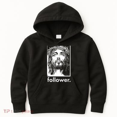 Jesus Christ Portrait Follower Kids Hoodie