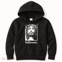 Jesus Christ Portrait Follower Kids Hoodie thumb 0